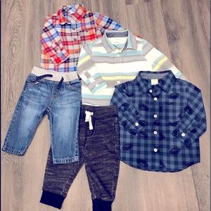 Gymboree 5-piece bundle 6-12 months pants and shirts